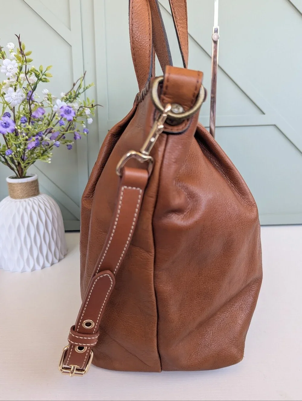 Vintage Patricia Nashfull-grain leather tote bag